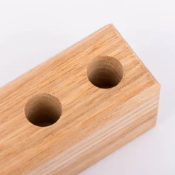 3er Gewürzständer für Reagenzgläser Eiche massiv 10x4x4cm von DeWi