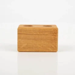 2er Gewürzständer für Reagenzgläser Eichenholz massiv 6,5x4x4cm von DeWi