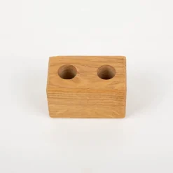 2er Gewürzständer für Reagenzgläser Eichenholz massiv 6,5x4x4cm von DeWi