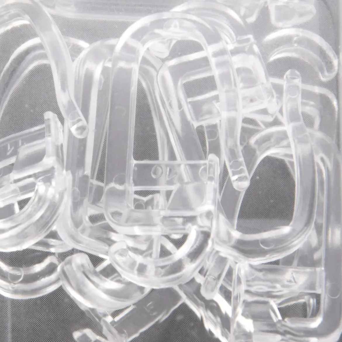 12er Pack Überklipshaken Faltenlegehaken Ringhaken oval für Flachringe glasklar