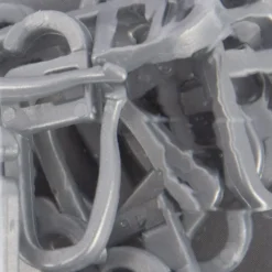 12er Pack Überklipshaken Ringhaken Faltenlegehaken oval für Flachringe chrom-matt