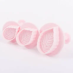 3er Set Ausstecher mit Zen Blattmuster 42mm 33mm 23mm lang von Zenker
