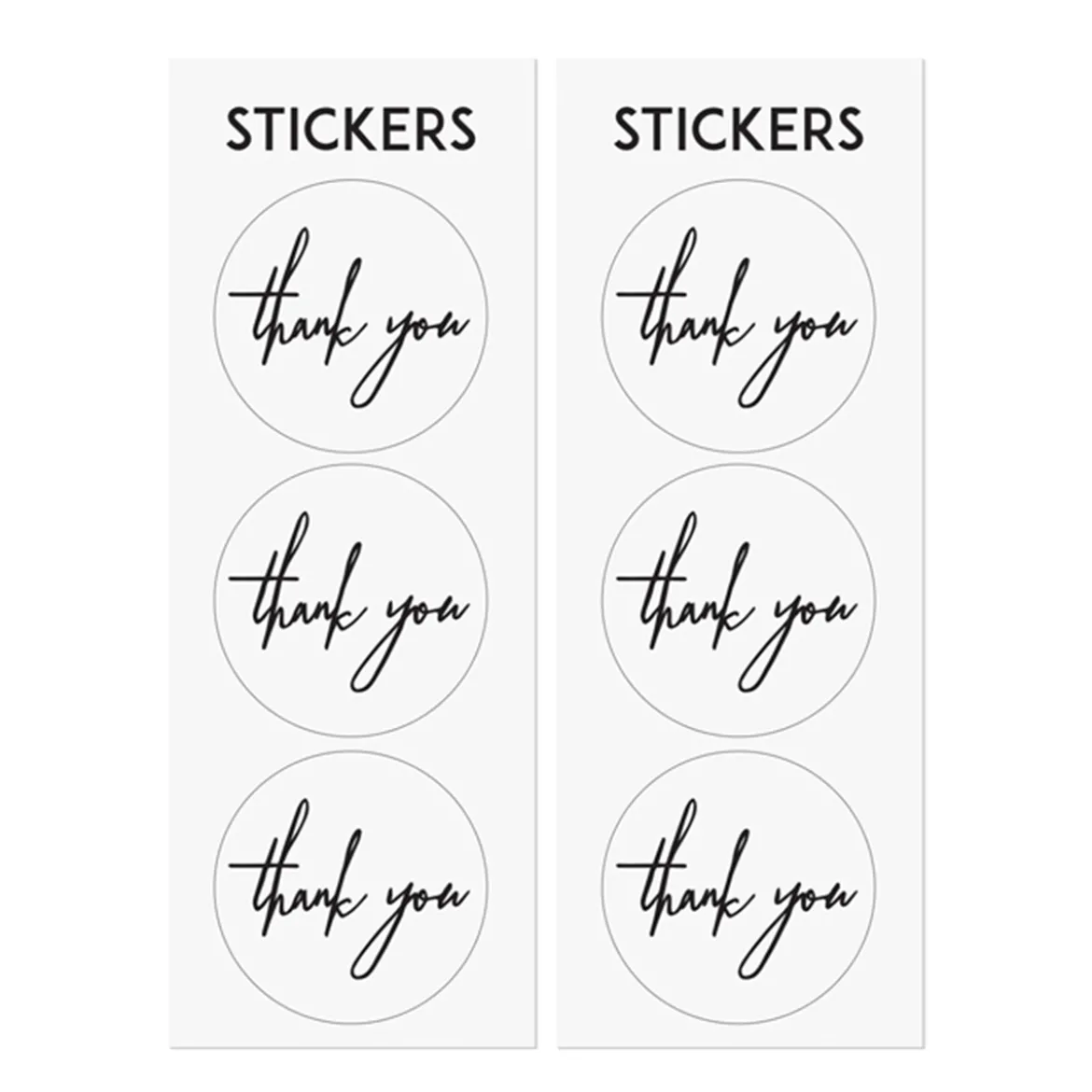 6er Set Geschenktüte Papier uni natur 8x18x6cm inkl. Sticker