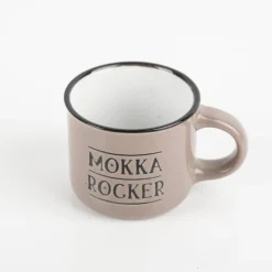 Espresso Tasse MOKKA ROCKER Vintage Keramik 95ml grau von Grafik Werkstatt