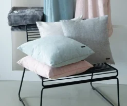 Esprit Kissenhülle Harp mit Samt-Kederumrandung rosa 38x38cm