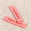 Etikett Label Hand Made rosa ca 40x10mm im 8er Pack