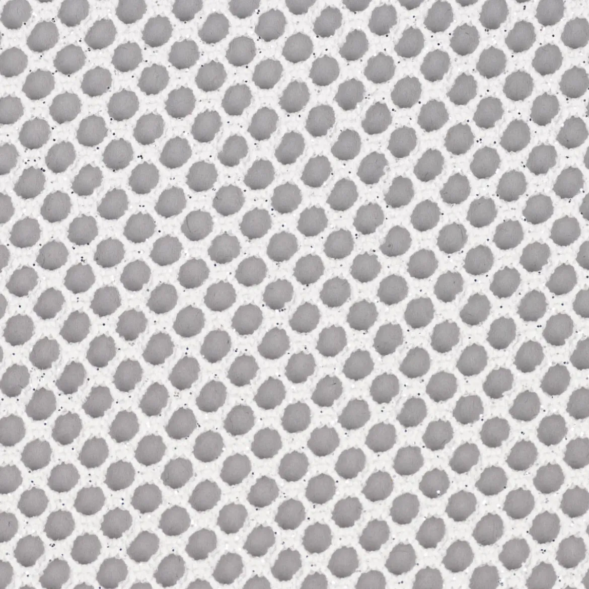 Faschingsstoff Gitterstoff fein elastisch Glitzer ecru 1,5m Breite