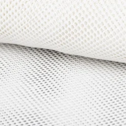 Faschingsstoff Gitterstoff fein elastisch Glitzer ecru 1,5m Breite