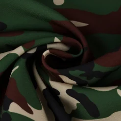 Faschingsstoff Polyester Camouflage grün braun 1,5m Breite