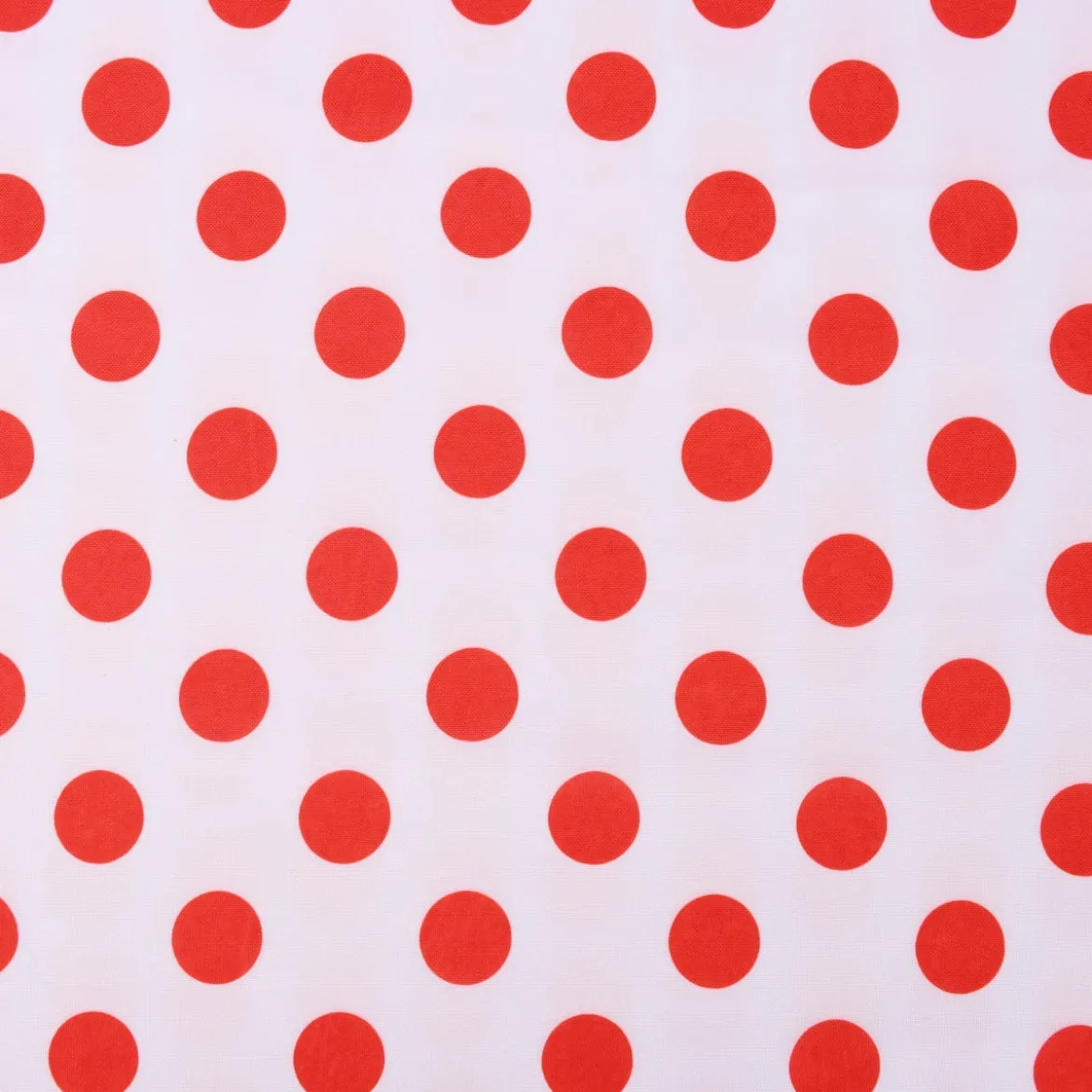 Faschingsstoff Polyester Punkte weiß rot 1,5m Breite