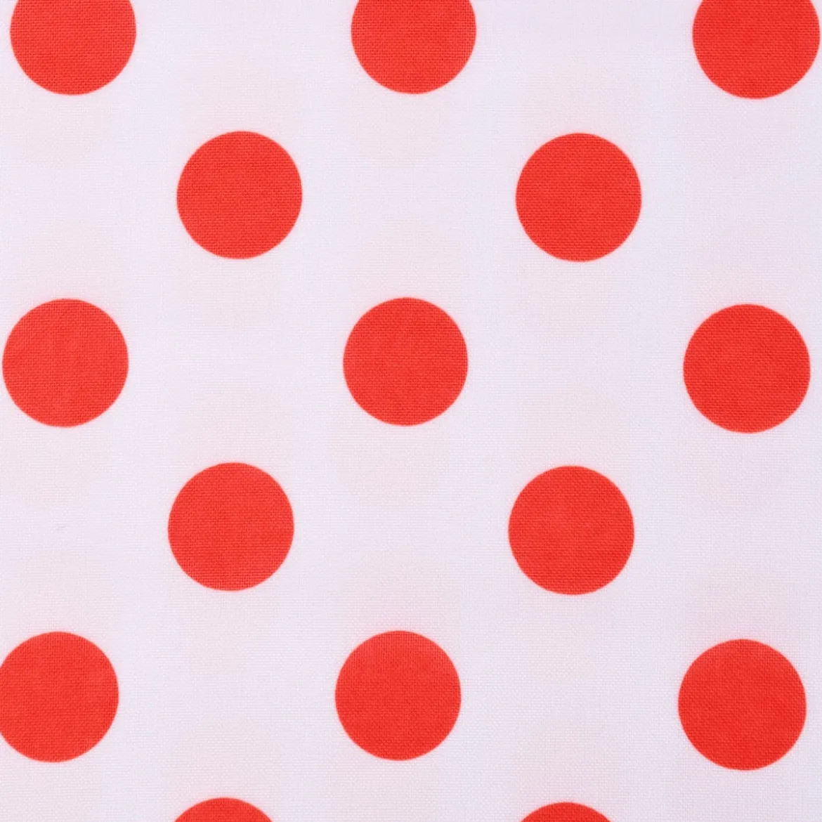 Faschingsstoff Polyester Punkte weiß rot 1,5m Breite