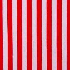 Faschingsstoff Polyester Streifen schmal 1cm rot weiß 1,5m Breite