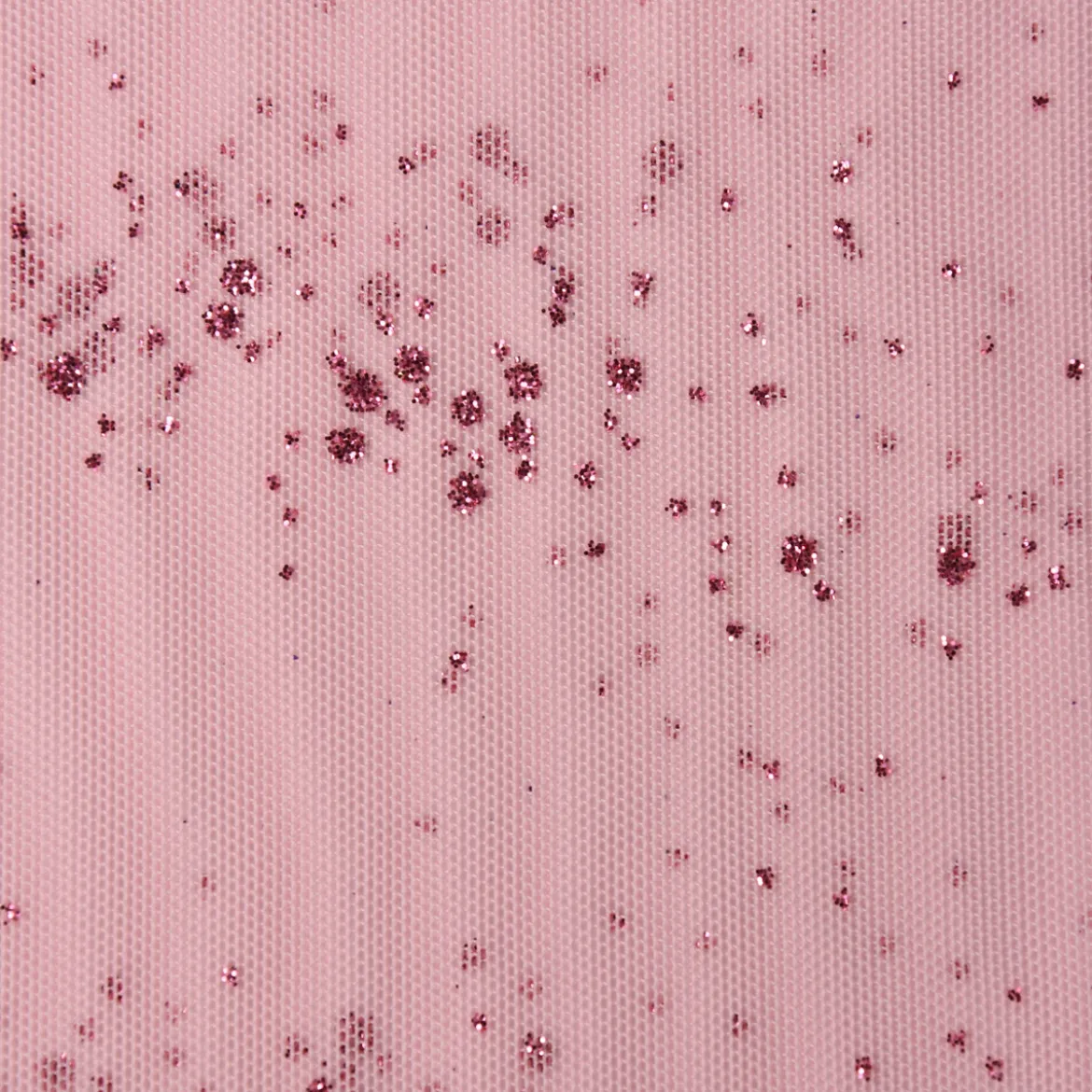Faschingsstoff Stretch Tüll weich Glitzer einfarbig rosa 1,5m Breite