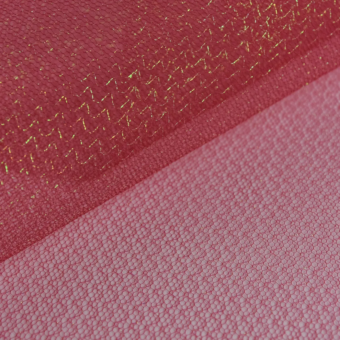 Faschingsstoff Tüll Glitzertüll rot Glitzer 1,5m Breite