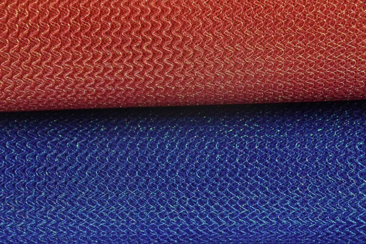Faschingsstoff Tüll Glitzertüll rot Glitzer 1,5m Breite