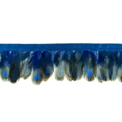Federborte Band Federn dunkelblau 5cm Breite