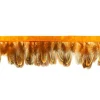 Federborte Band Federn orange 5cm Breite