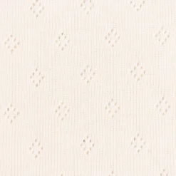 Feinstrick Baumwoll-Jersey Pointoille Lochmuster einfarbig creme