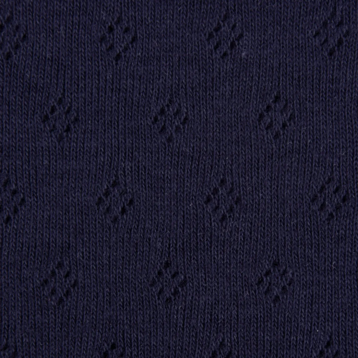 Feinstrick Jersey Baumwolle Pointoille Lochmuster einfarbig navy blau 1,4m Breite