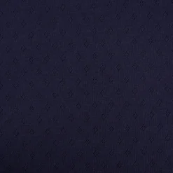 Feinstrick Jersey Baumwolle Pointoille Lochmuster einfarbig navy blau 1,4m Breite