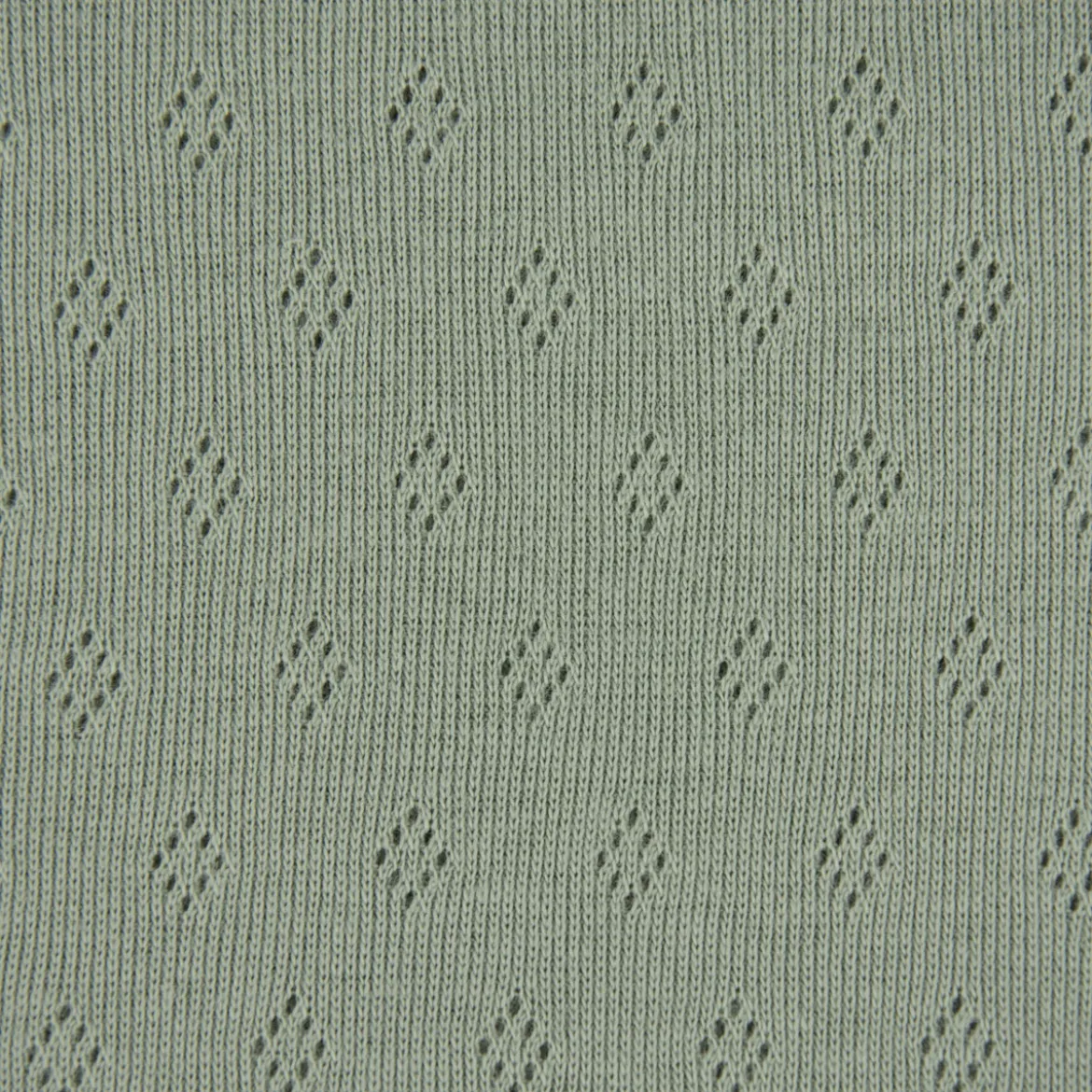 Feinstrick Jersey Baumwolle Pointoille Lochmuster einfarbig dunkel mint 1,4m Breite