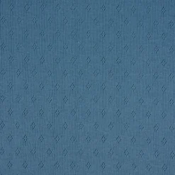 Feinstrick Jersey Baumwolle Pointoille Lochmuster einfarbig blau 1,4m Breite
