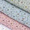 Feinstrick Jersey Baumwolle Pointoille Lochmuster Bär Hase Vogel rosa bunt 1,4m Breite