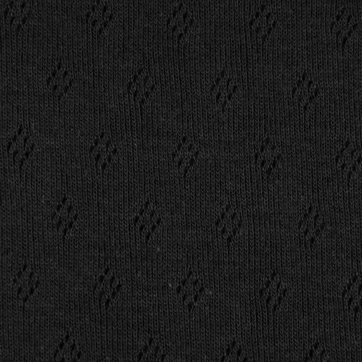 Feinstrick Jersey Baumwolle Pointoille Lochmuster einfarbig schwarz 1,4m Breite