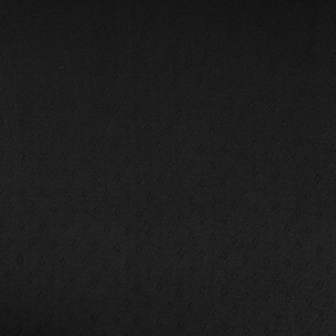 Feinstrick Jersey Baumwolle Pointoille Lochmuster einfarbig schwarz 1,4m Breite