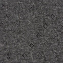 Feinstrick Jersey Baumwolle Pointoille Lochmuster einfarbig anthrazit meliert 1,4m Breite