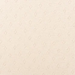 Feinstrick Jersey Baumwolle Pointoille Lochmuster einfarbig beige 1,4m Breite