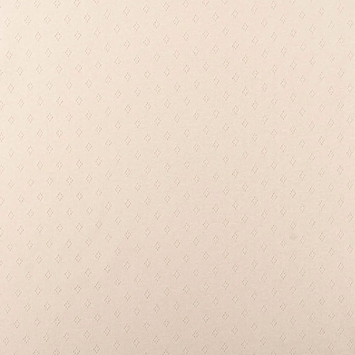 Feinstrick Jersey Baumwolle Pointoille Lochmuster einfarbig beige 1,4m Breite
