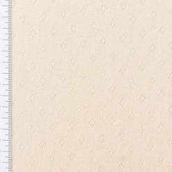 Feinstrick Jersey Baumwolle Pointoille Lochmuster einfarbig beige 1,4m Breite