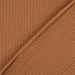 Feinstrick Jersey Mandy gerippt einfarbig camel 1,40m Breite