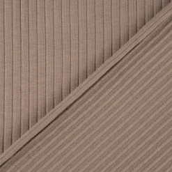Feinstrick Jersey Mandy gerippt einfarbig taupe 1,40m Breite