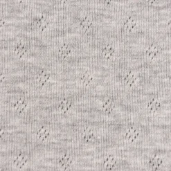 Feinstrickstoff Baumwoll-Jersey Pointoille Lochmuster einfarbig grau meliert 1,4m Breite