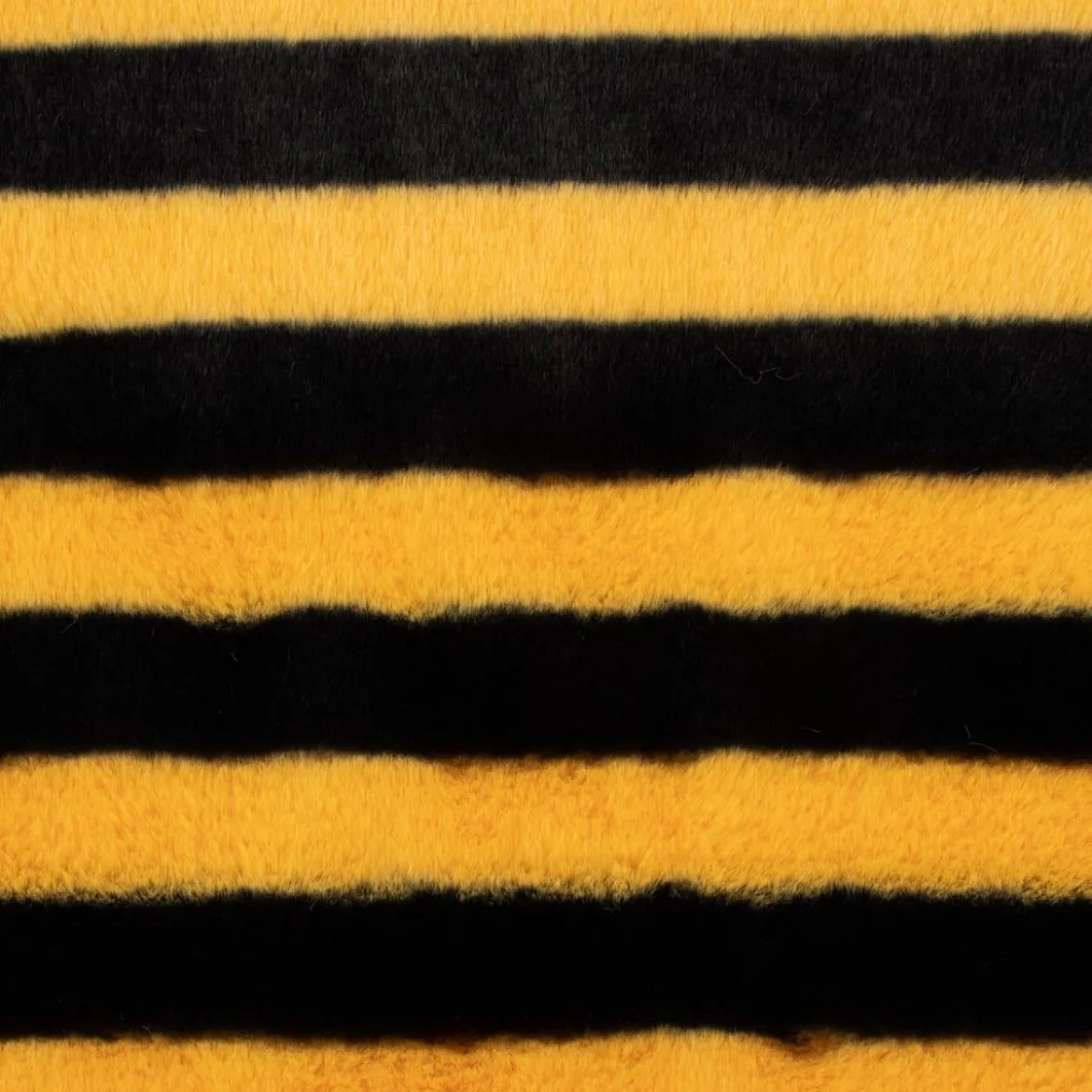 Fellimitat Kunstfell Bienenstoff kuschelweich Streifen gelb schwarz 1,5m Breite