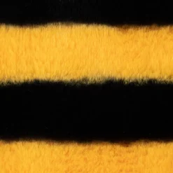 Fellimitat Kunstfell Bienenstoff kuschelweich Streifen gelb schwarz 1,5m Breite