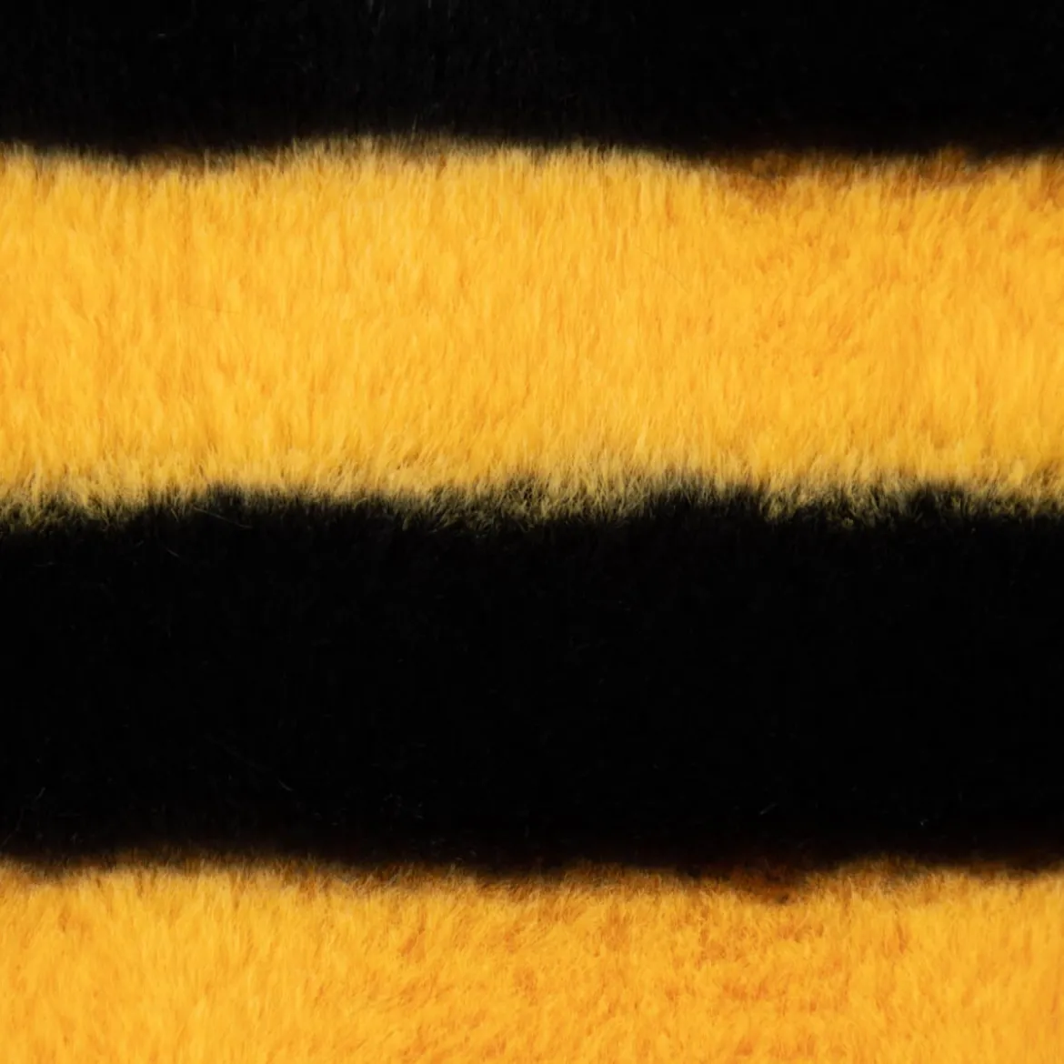Fellimitat Kunstfell Bienenstoff kuschelweich Streifen gelb schwarz 1,5m Breite