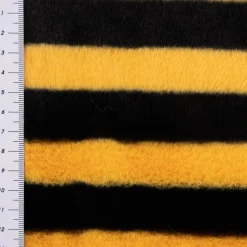 Fellimitat Kunstfell Bienenstoff kuschelweich Streifen gelb schwarz 1,5m Breite