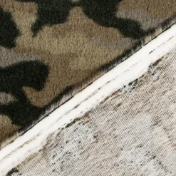 Fellimitat Kunstfell Camouflage oliv schlamm schwarz 1,45m Breite