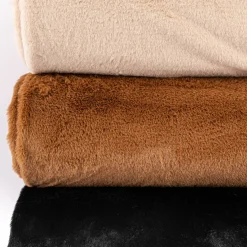 Fellimitat Kunstfell kuschelweich schwarz 1,45m Breite