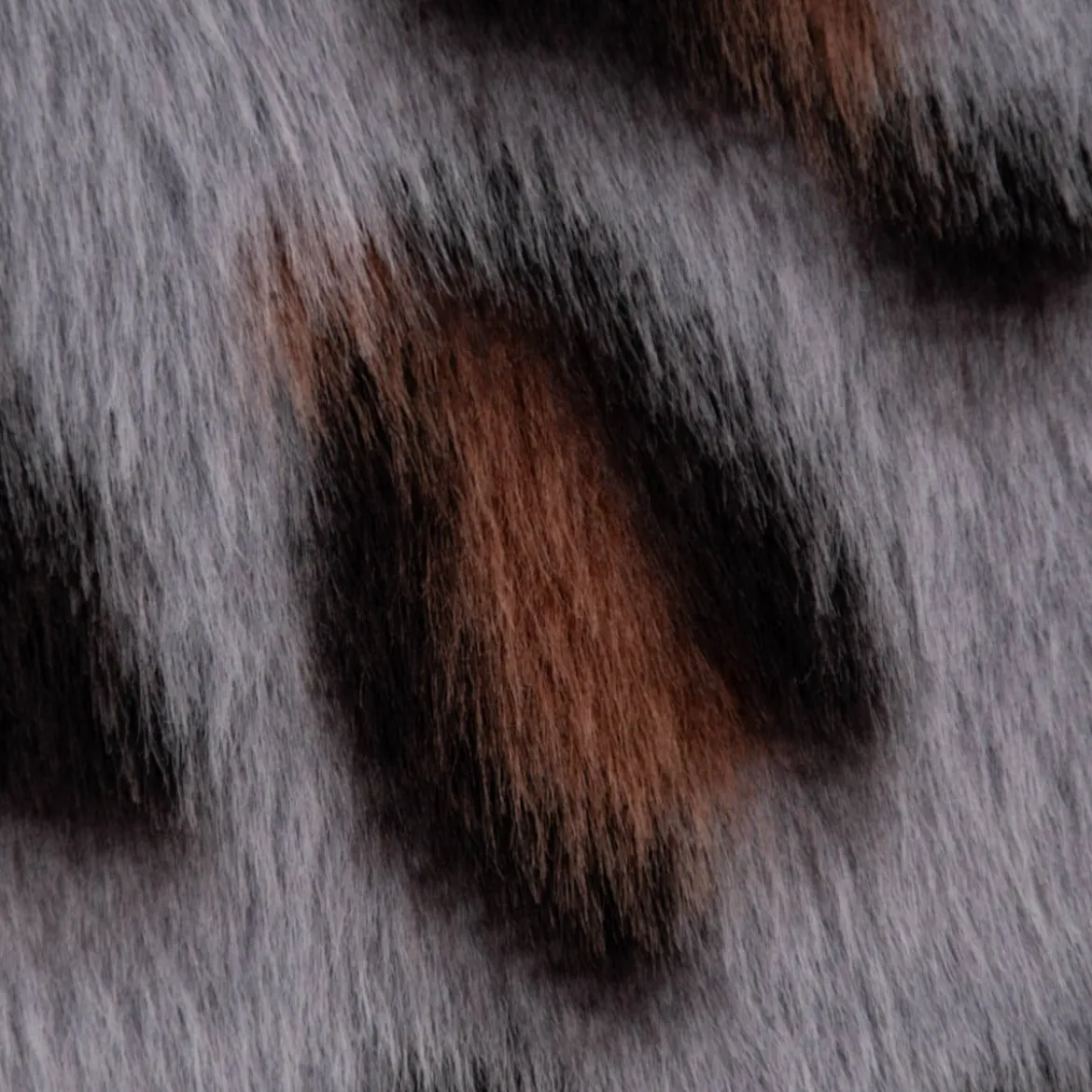 Fellimitat Kunstfell kuschelweich Leopard grau schwarz braun 1,5m Breite