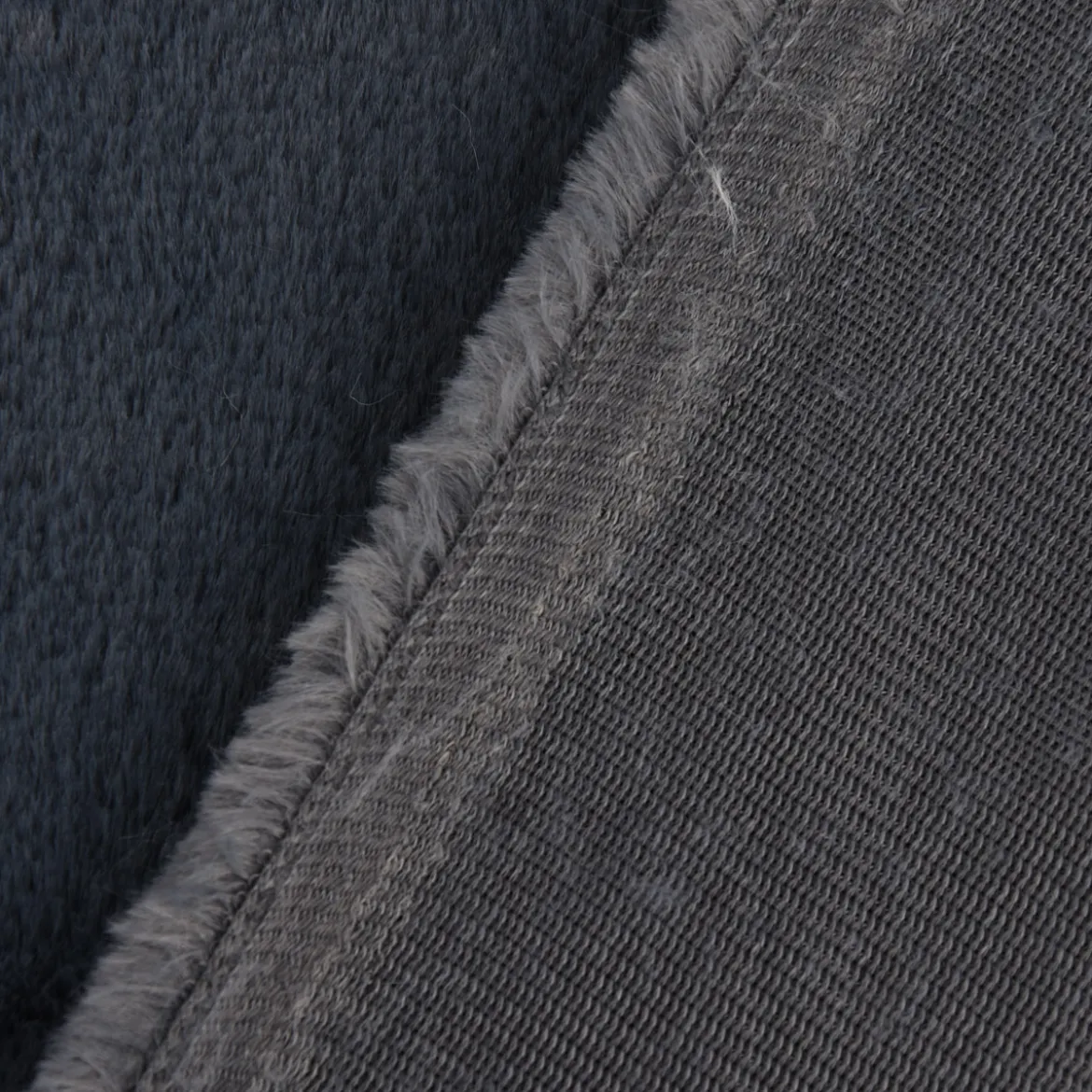 Fellimitat Kunstfell kuschelweich rauchgrau 1,45m Breite