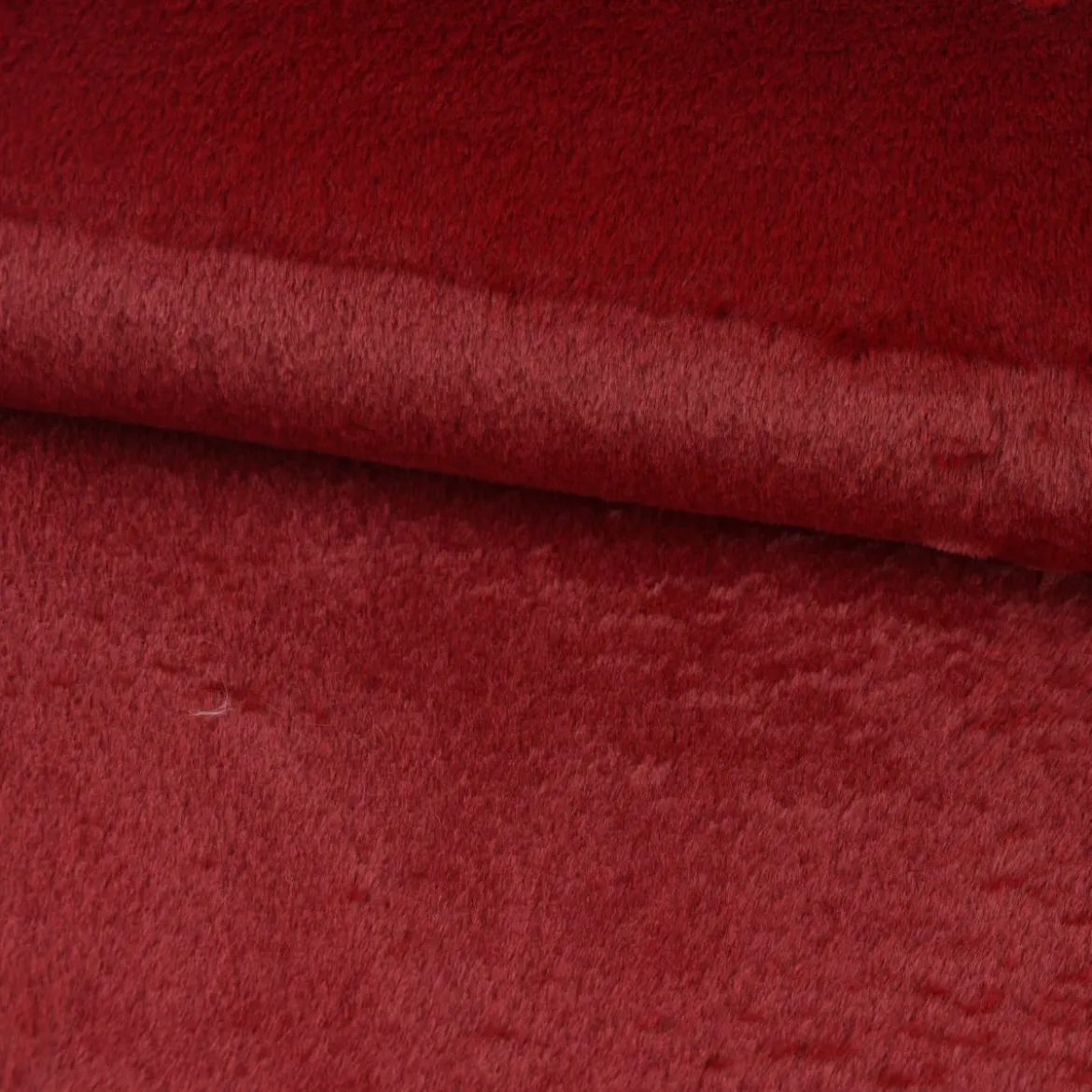 Fellimitat Kunstfell kuschelweich dunkelrot 1,45m Breite