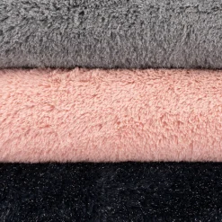 Fellimitat Kunstfell mit Lurex Glitzer rosa silberfarbig 1,5m Breite