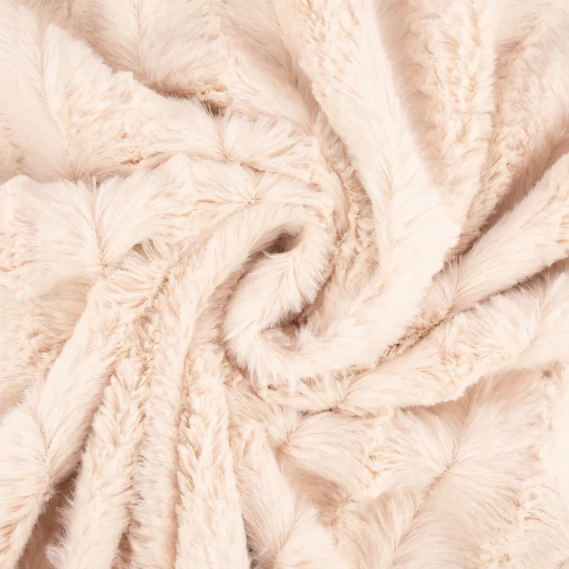 Fellimitat Kunstfell Streifen beige 1,5m Breite