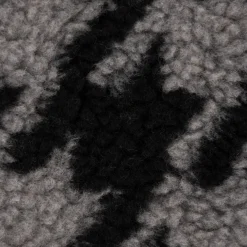 Fellimitat Kunstfell Teddyplüsch Hahnentritt grau schwarz 1,45m Breite