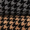 Fellimitat Kunstfell Teddyplüsch Hahnentritt camel schwarz 1,5m Breite