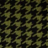 Fellimitat Kunstfell Teddyplüsch Hahnentritt grün schwarz 1,5m Breite
